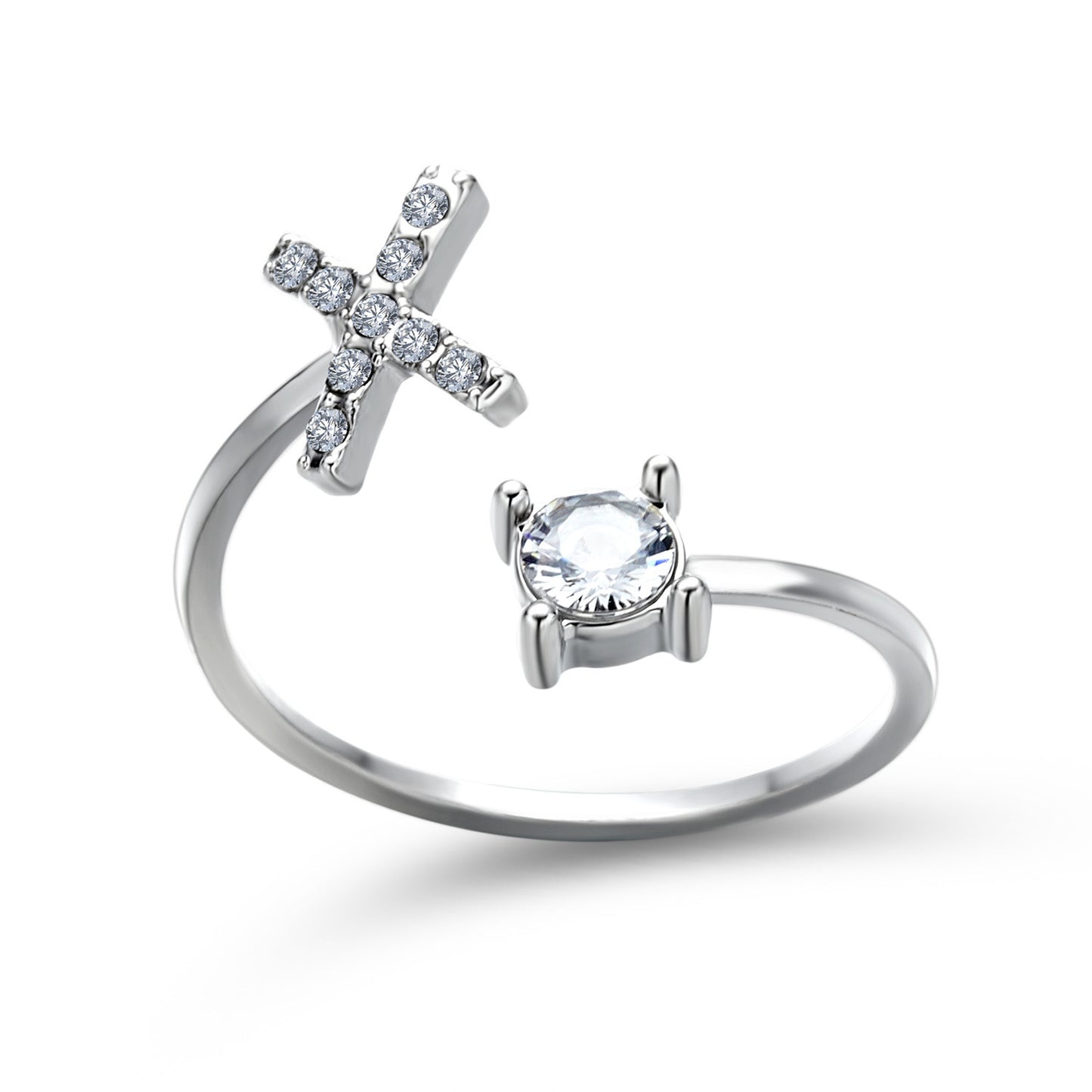 Adjustable ring with initials 26 letters