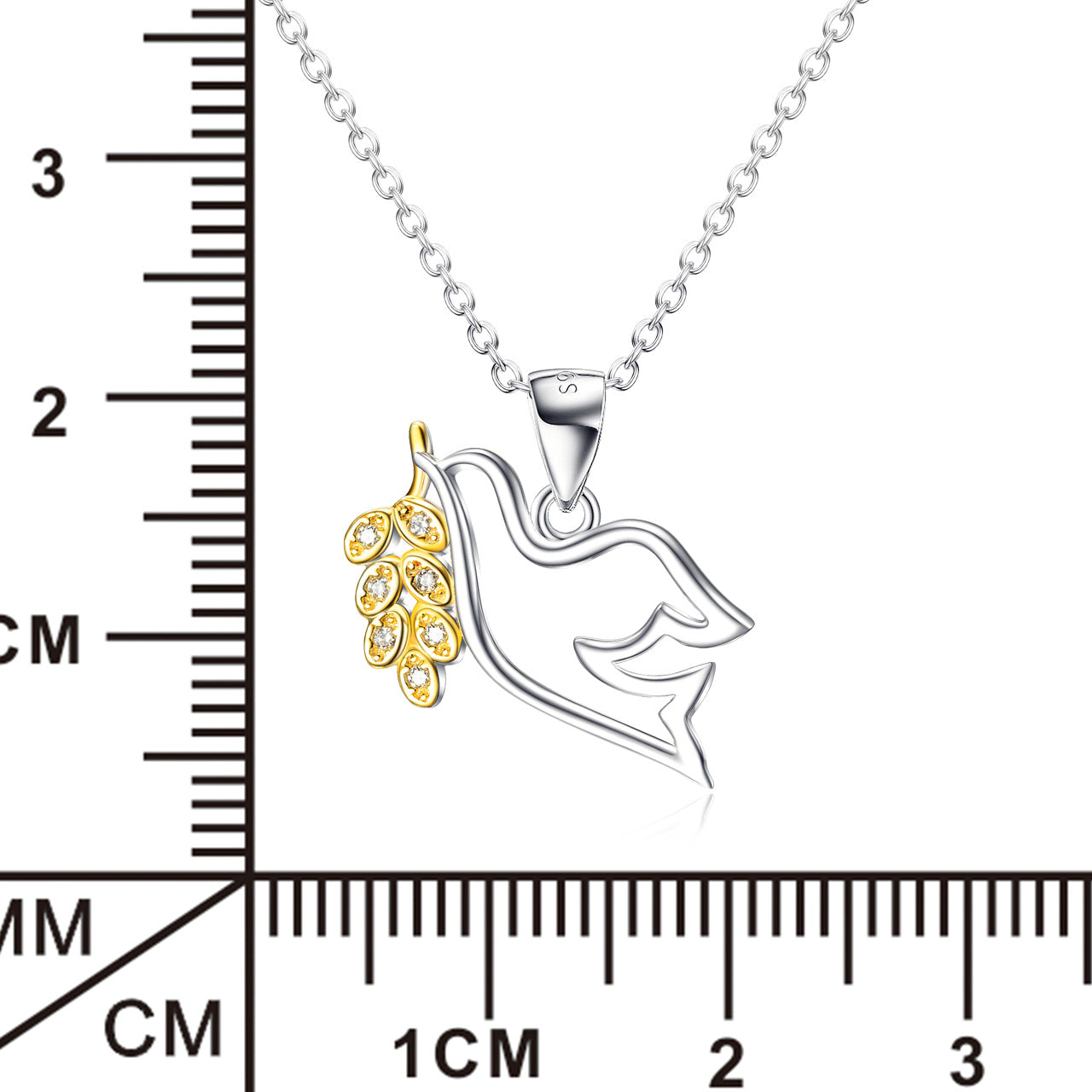 Collana della pace pendente in argento 925