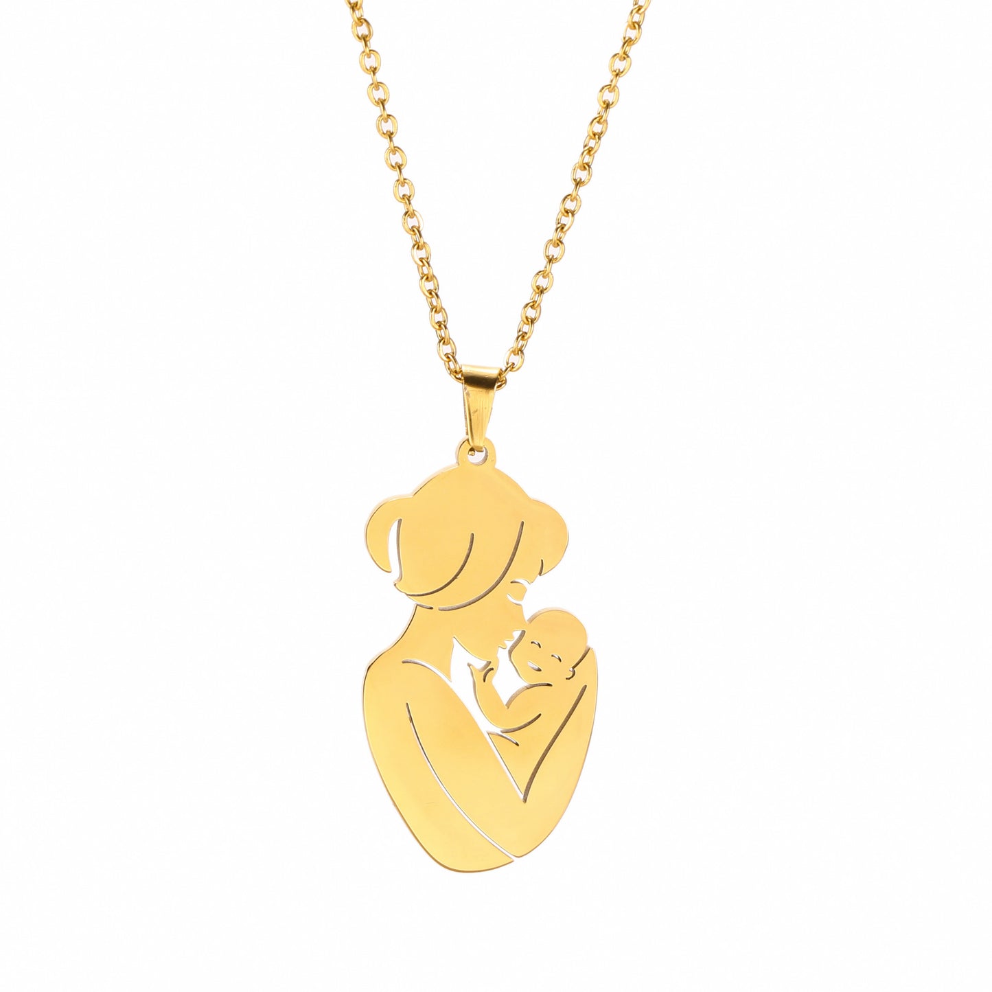 Collana con pendente madre e figlia stilizzate
