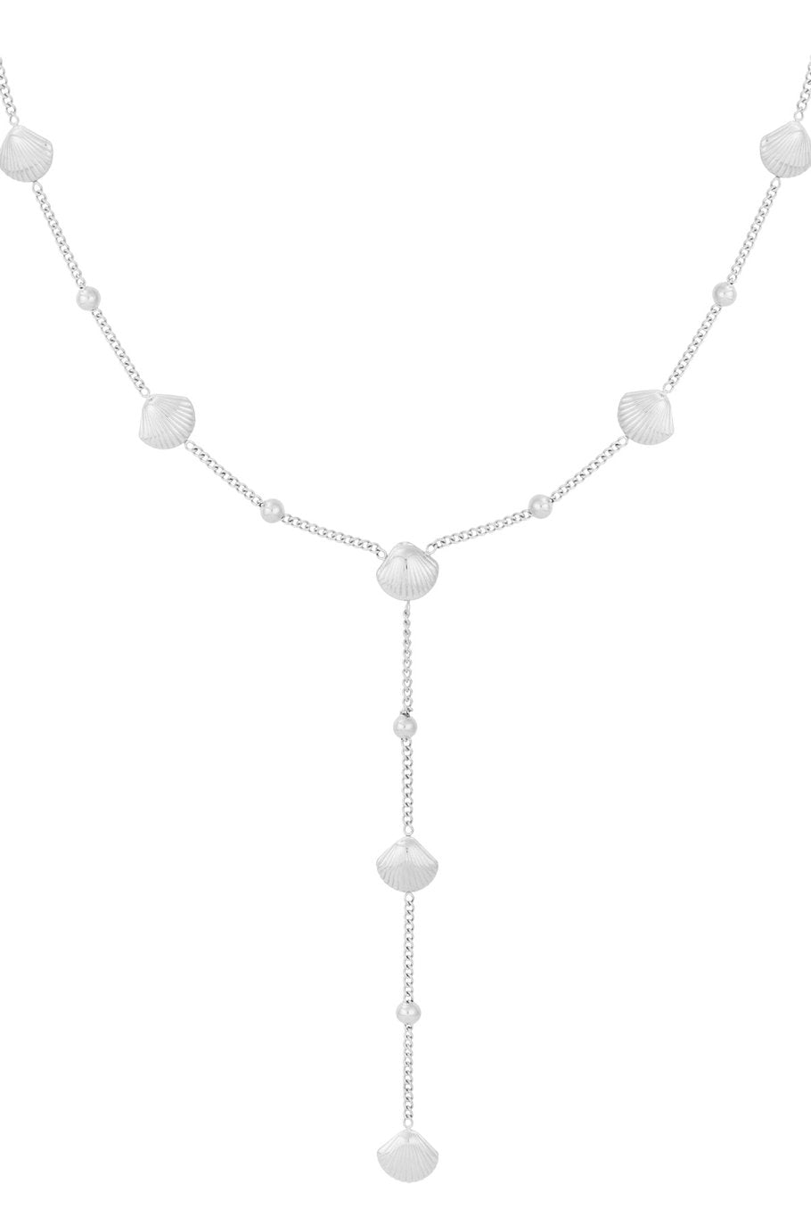 Collana serenata in conchiglia colore argento