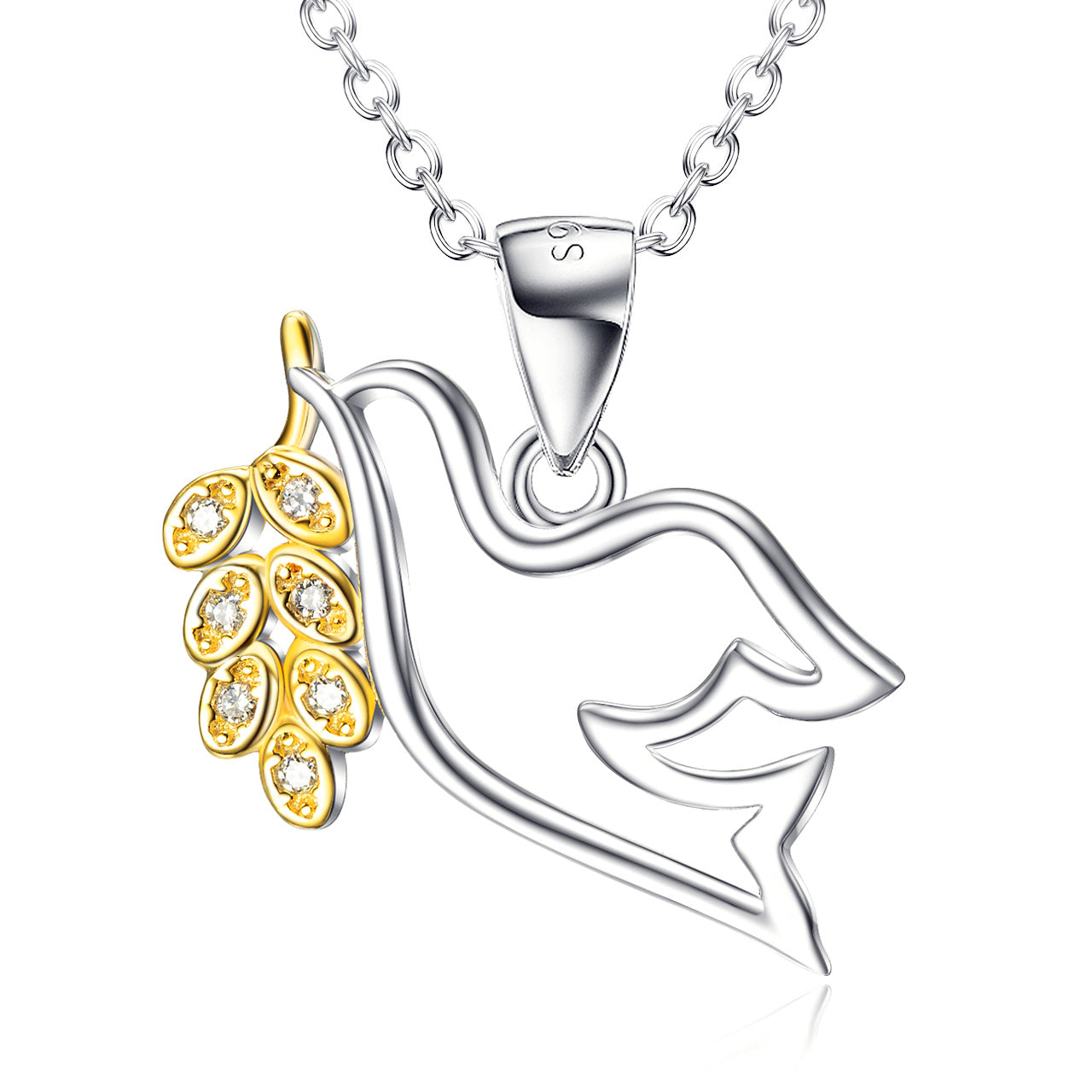 Collana della pace pendente in argento 925