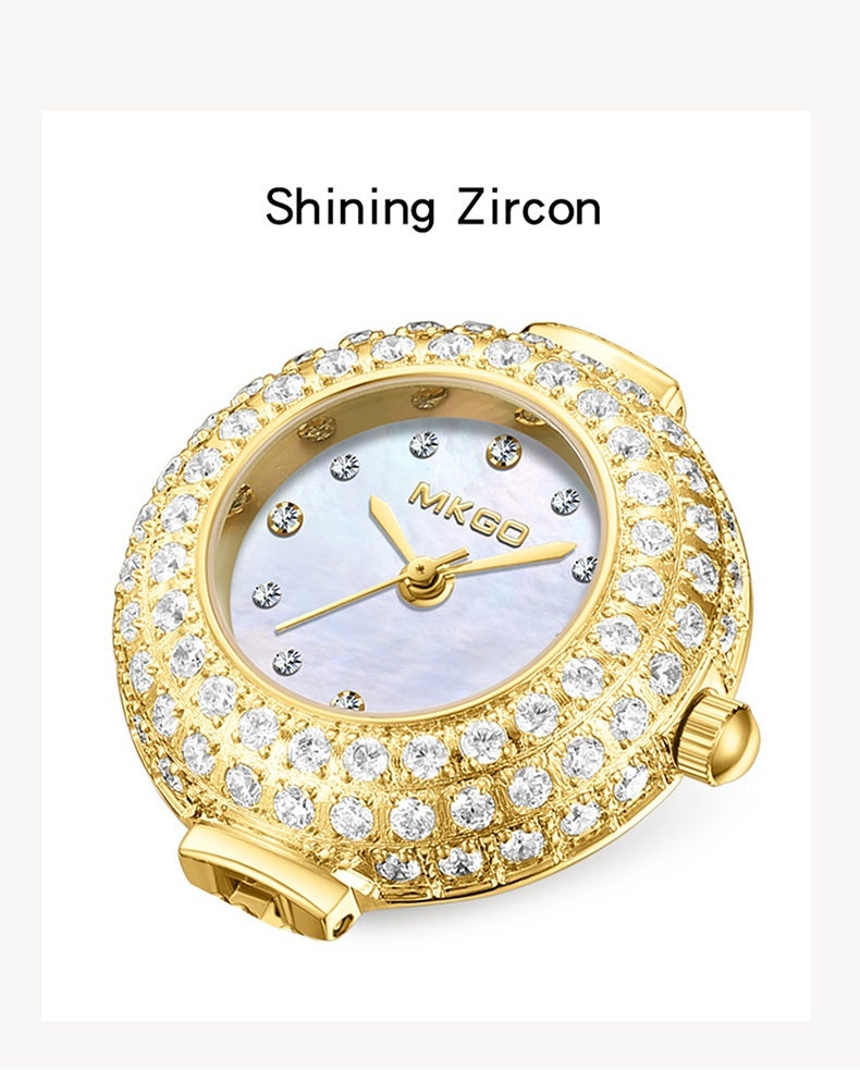 Orologio con perle d'acqua dolce con zirconi da donna