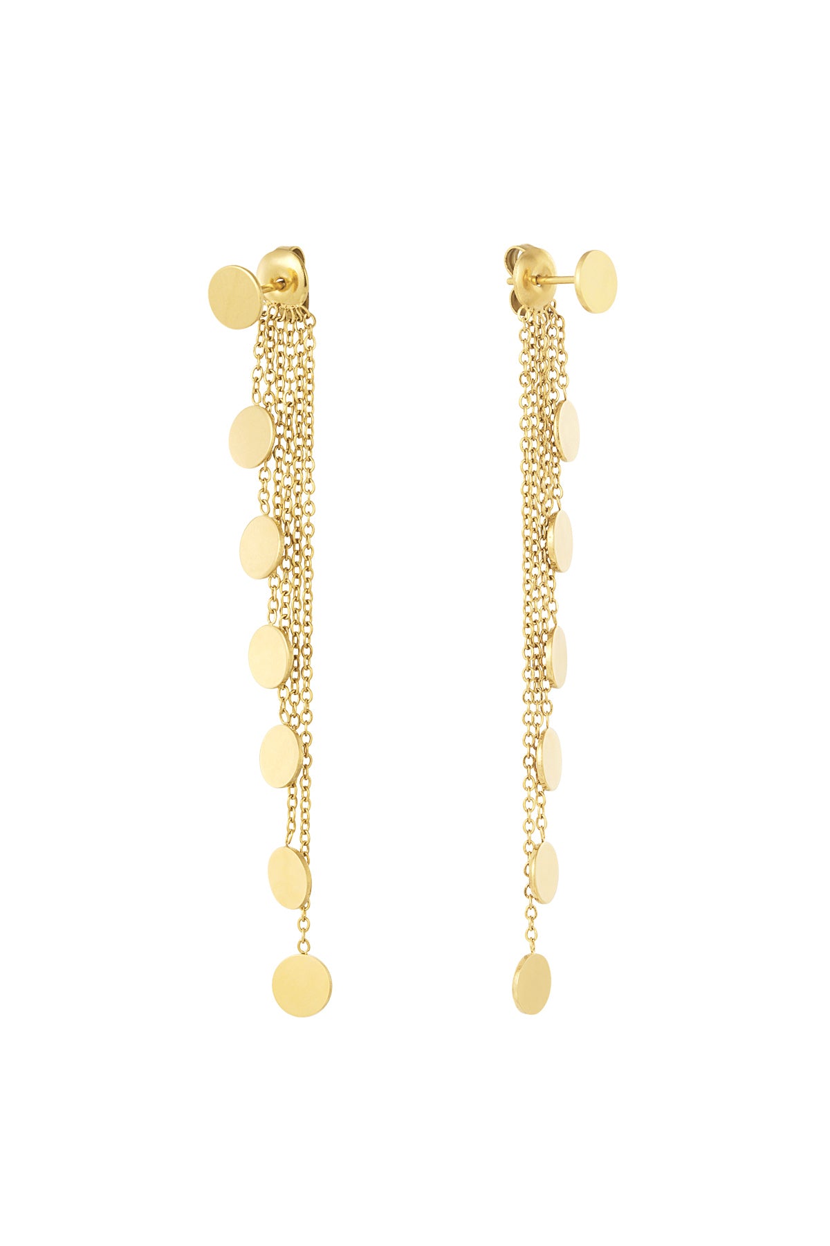 Orecchini drop mandela colore oro
