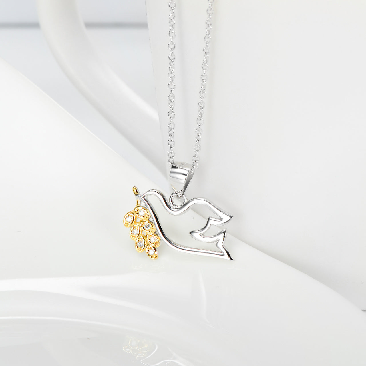 Collana della pace pendente in argento 925