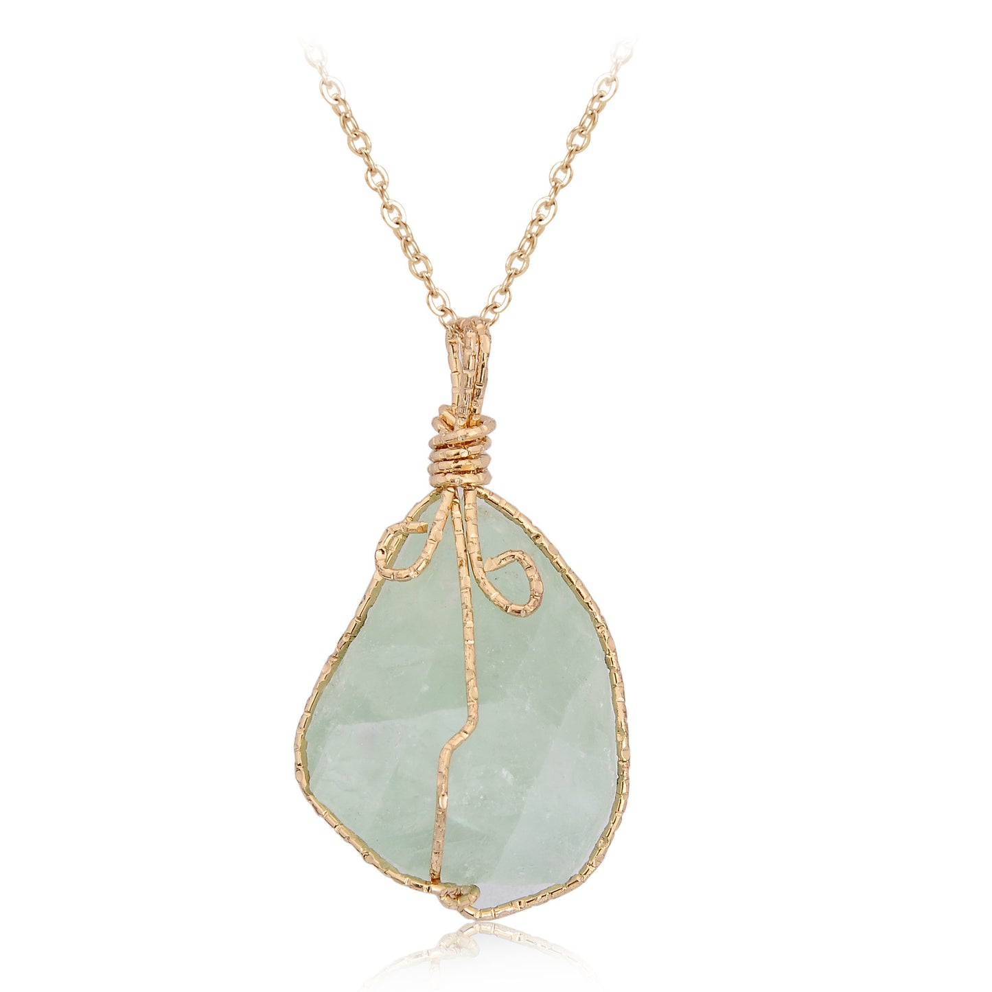 Pendente con pietra naturale irregolare grezza collana