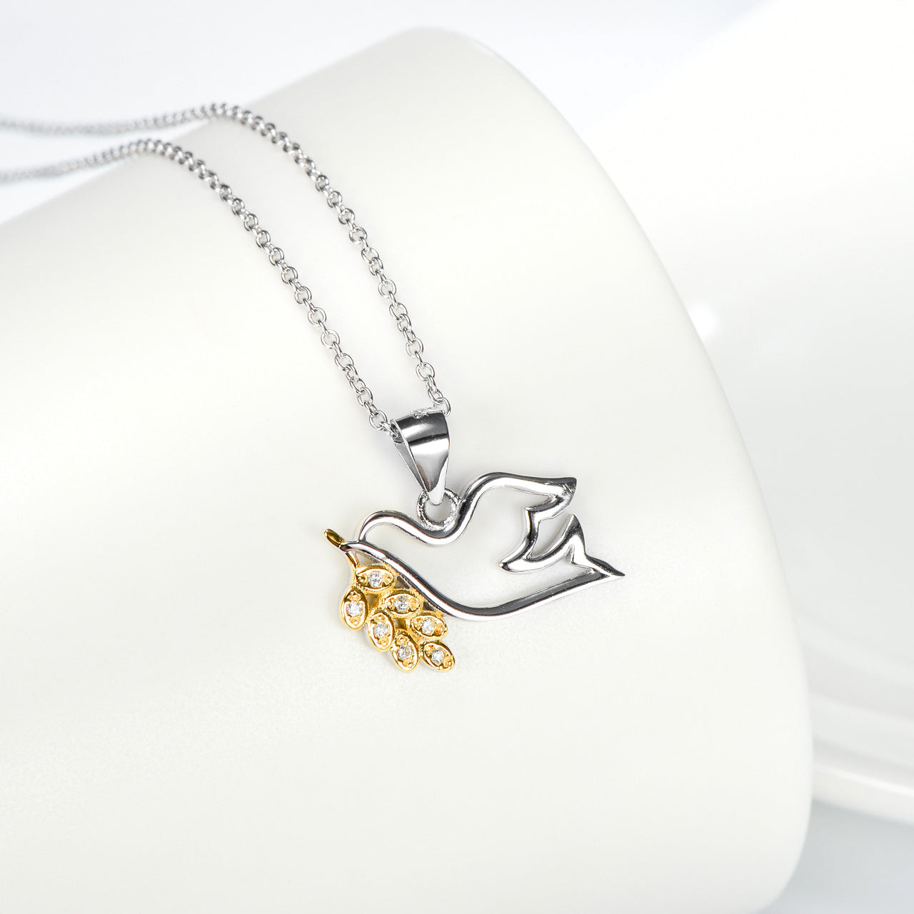 Collana della pace pendente in argento 925