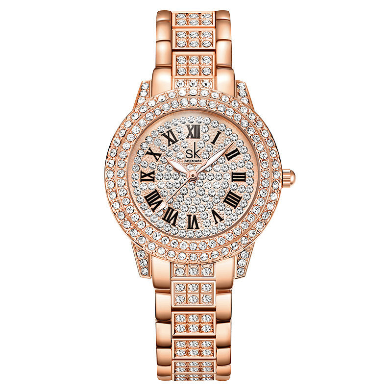 Orologio da donna alla moda con diamanti / zirconi