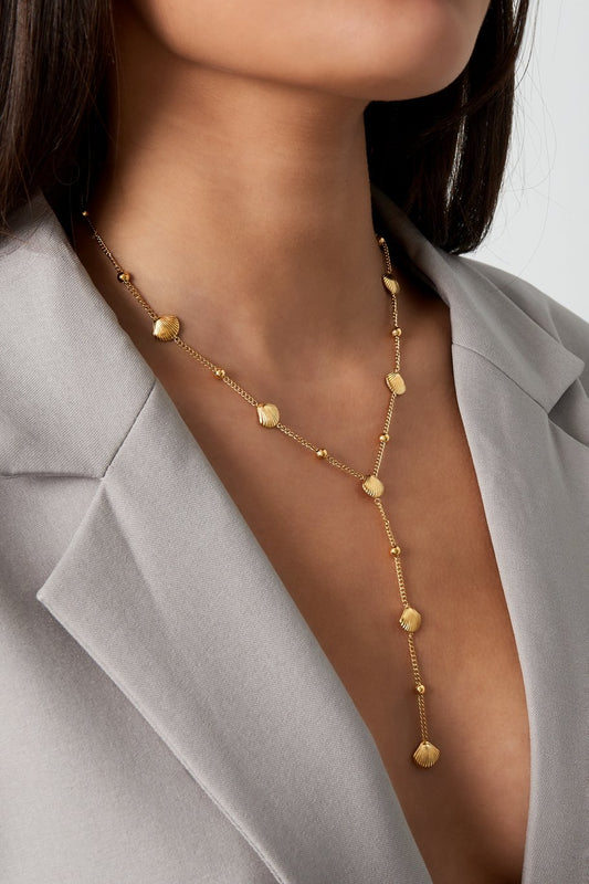 Collana serenata in conchiglia colore argento