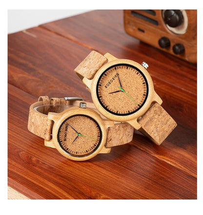 Orologio bamboo e legno