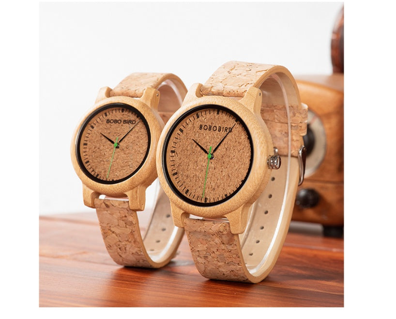 Orologio bamboo e legno