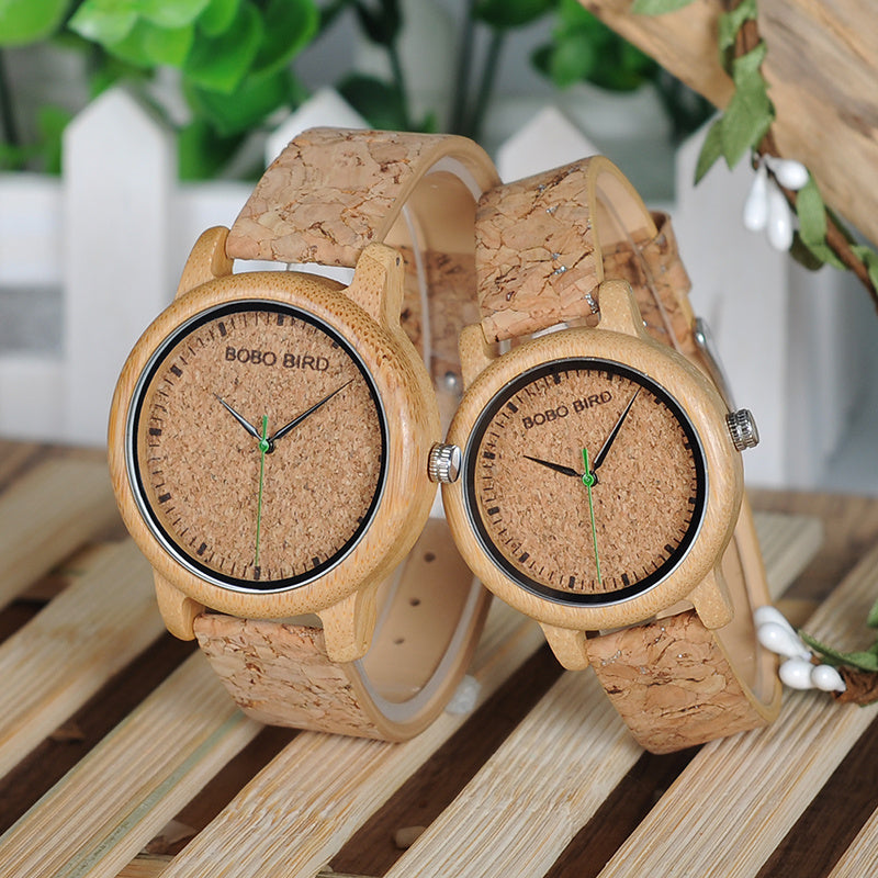 Orologio bamboo e legno