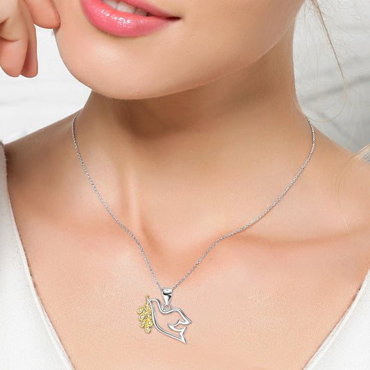 Collana della pace pendente in argento 925