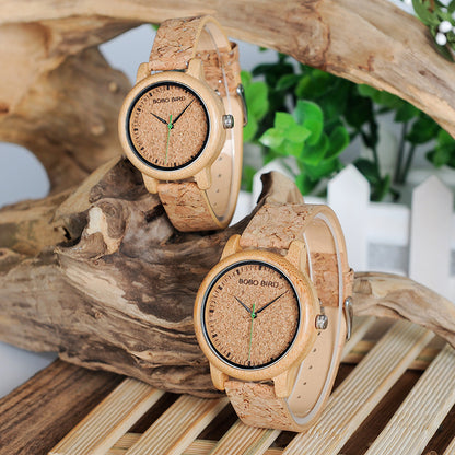 Orologio bamboo e legno