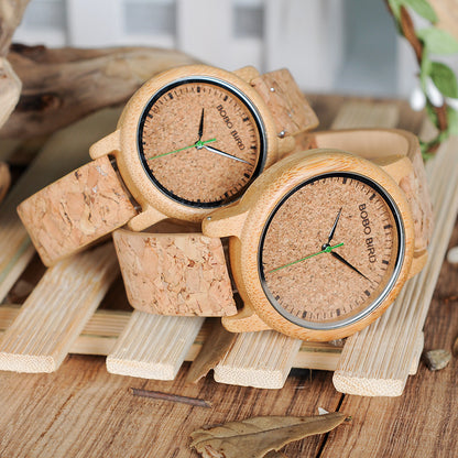 Orologio bamboo e legno