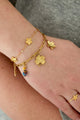 Bracciale ispirato alla natura flower power colore oro